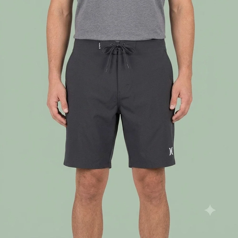 Hurley Phantom‎ Boardshorts Men's 36 Black Stretch Zip Pocket Surf